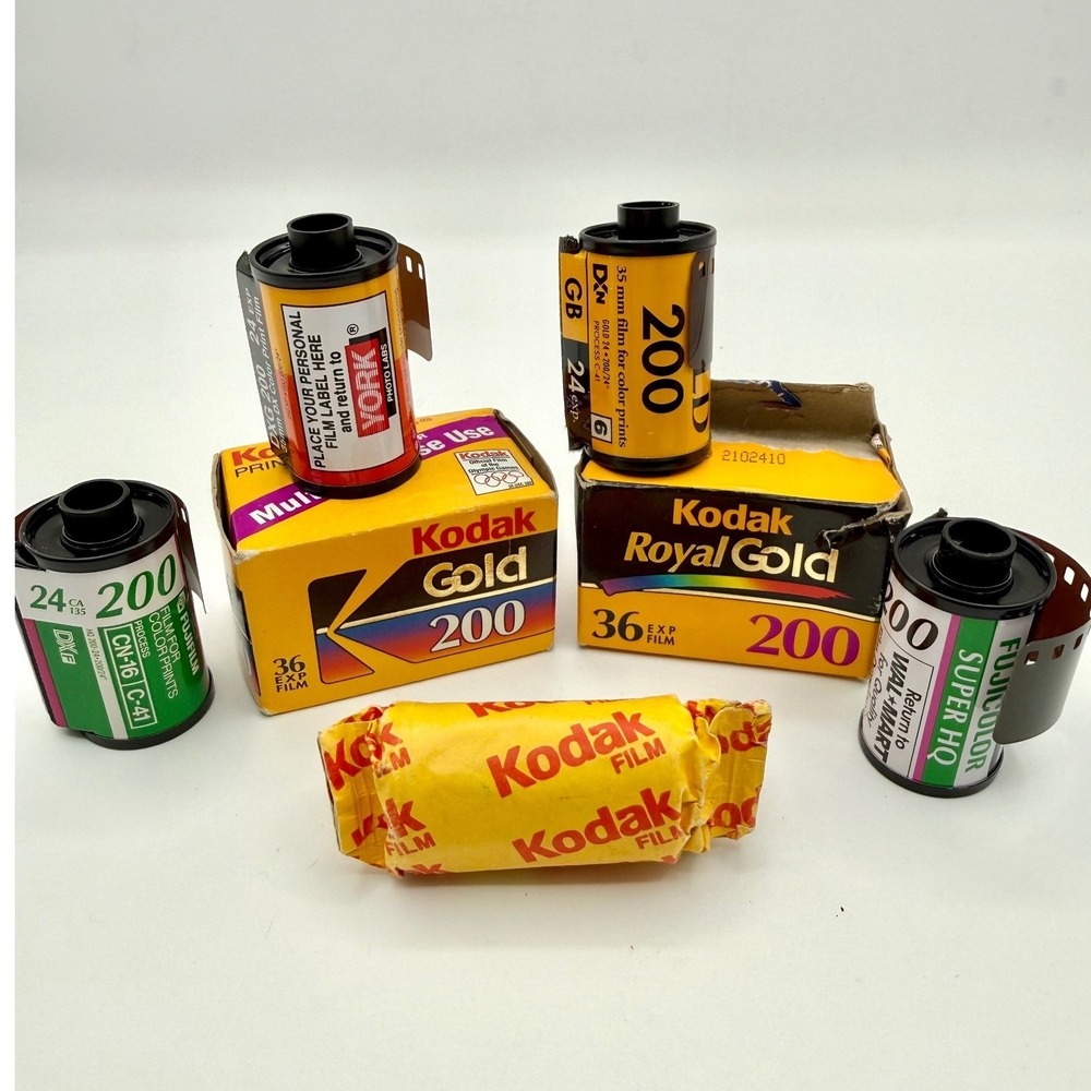 7 Rolls Expired 35mm Film Kodak Gold 200 Royal Gold 200 Fujicolor Super HQ 1990s